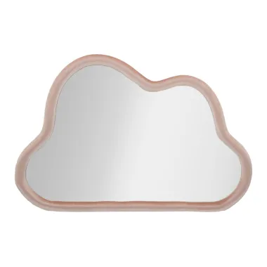LUSTRO ZAWIESZANE CLOUD W RÓŻOWYM Aksamitnym CM 90X4X60 (WYMIARY LUSTRA CM 82X52)
